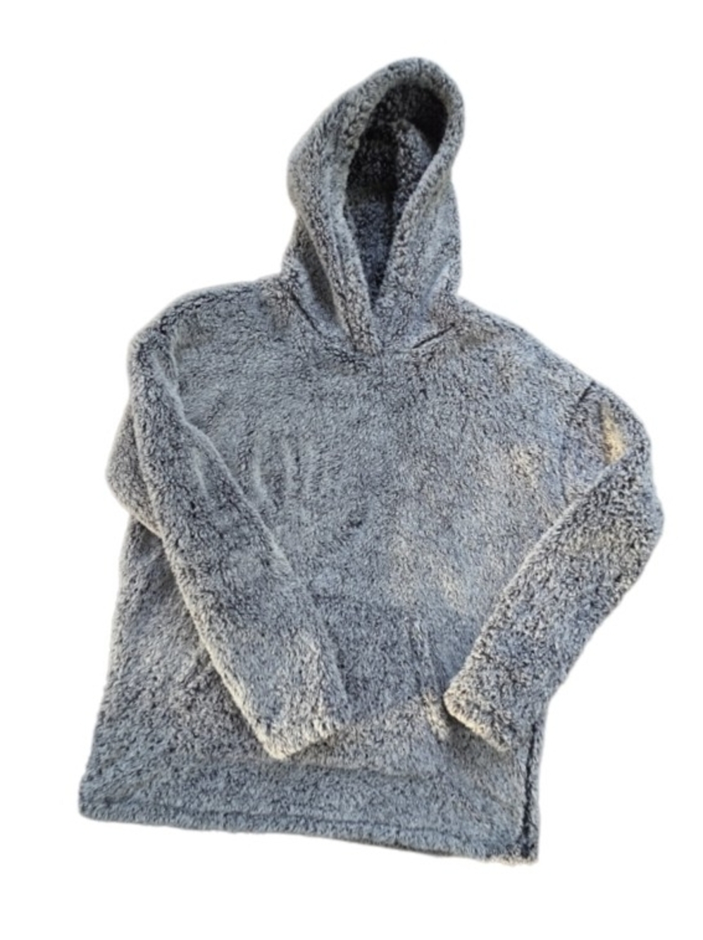 Plush Gray Hooded Men's Sweater